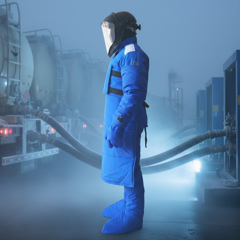 GERF® cryogenic protection ensemble illustrated in an industrial transfer setting