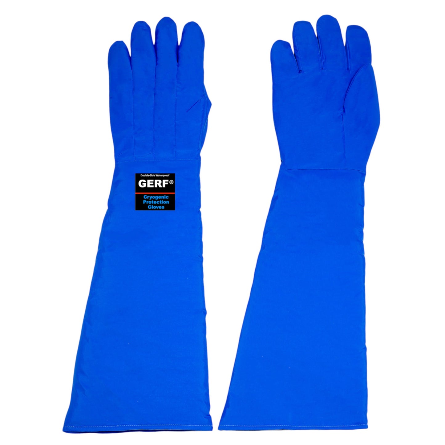 GERF® Certified Cryogenic Gloves, guantes de protección criogénica de doble cara impermeables, azules, hasta -196°C.