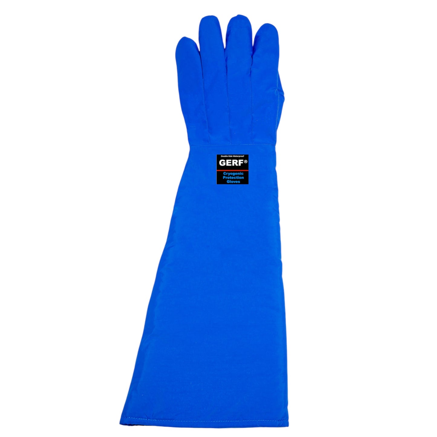 GERF® Certified Cryogenic Gloves, guantes de protección criogénica de doble capa, impermeables, azules, para trabajo en frío extremo hasta -196°C.