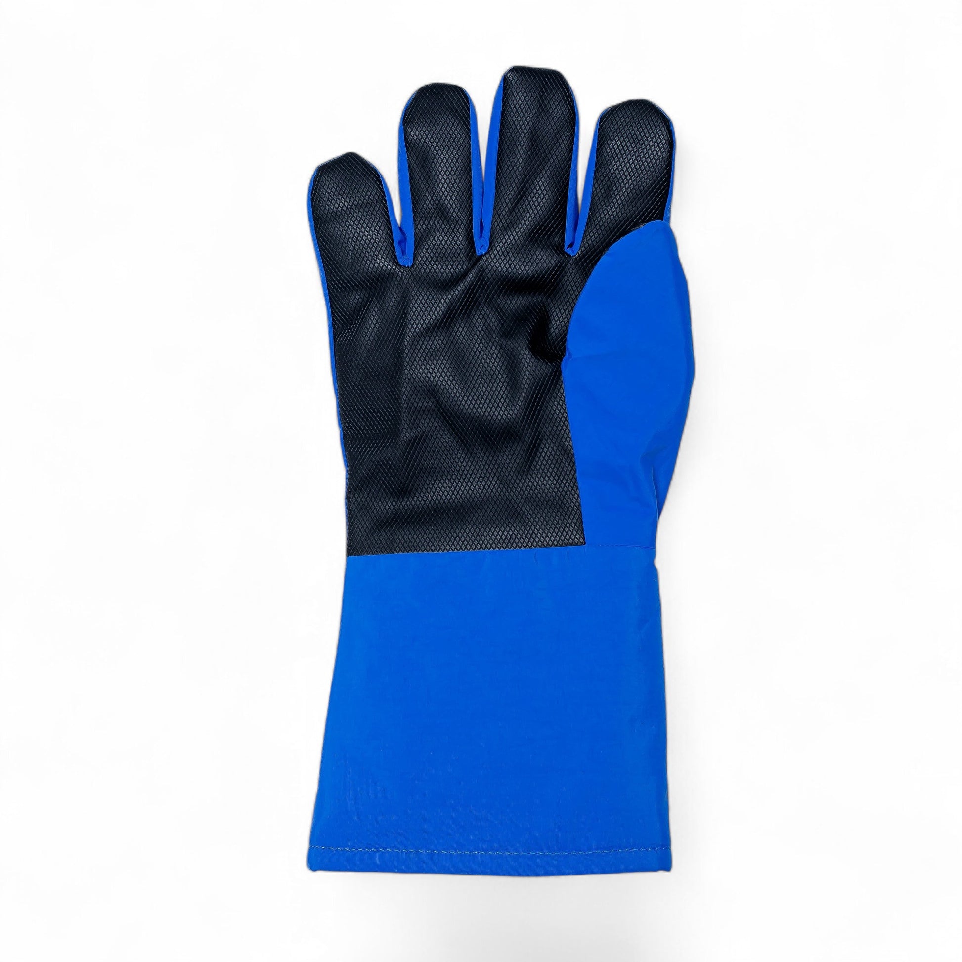 GERF® Certified Cryogenic Gloves azules de longitud media con doble impermeabilidad y agarre extra.