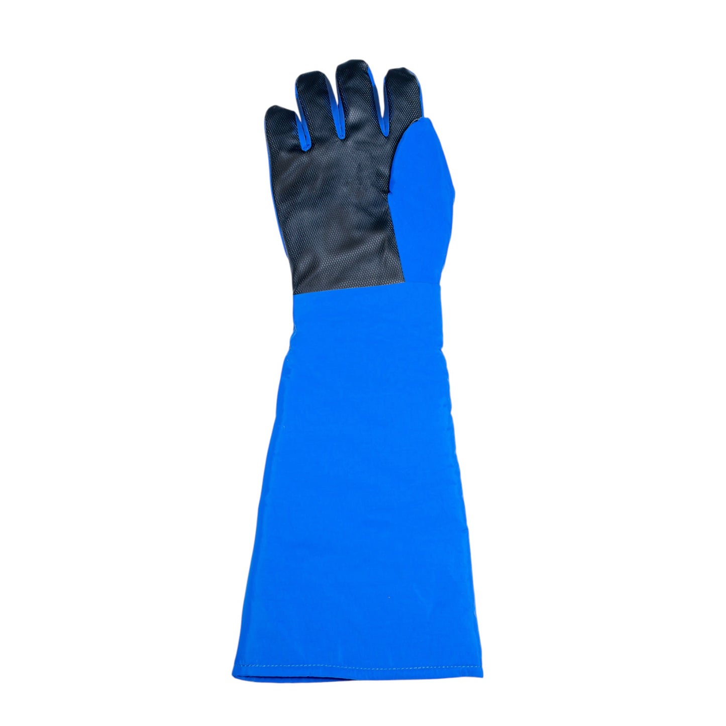 GERF® Certified Cryogenic Gloves azules de doble impermeabilidad con palma de agarre para protección contra líquidos criogénicos.