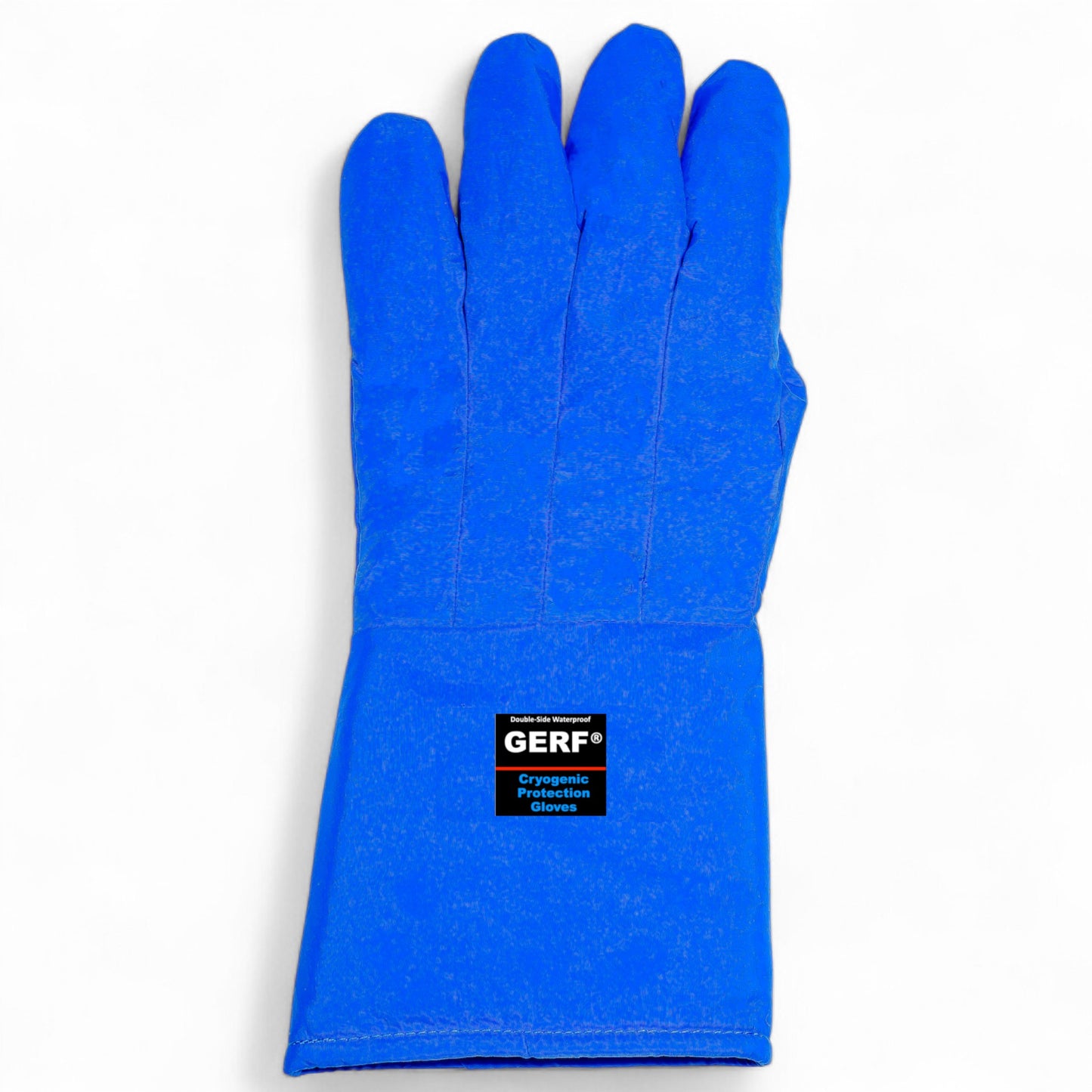 GERF® Certified Cryogenic Gloves azules de longitud media, impermeables y de protección contra el frío extremo hasta -196°C.