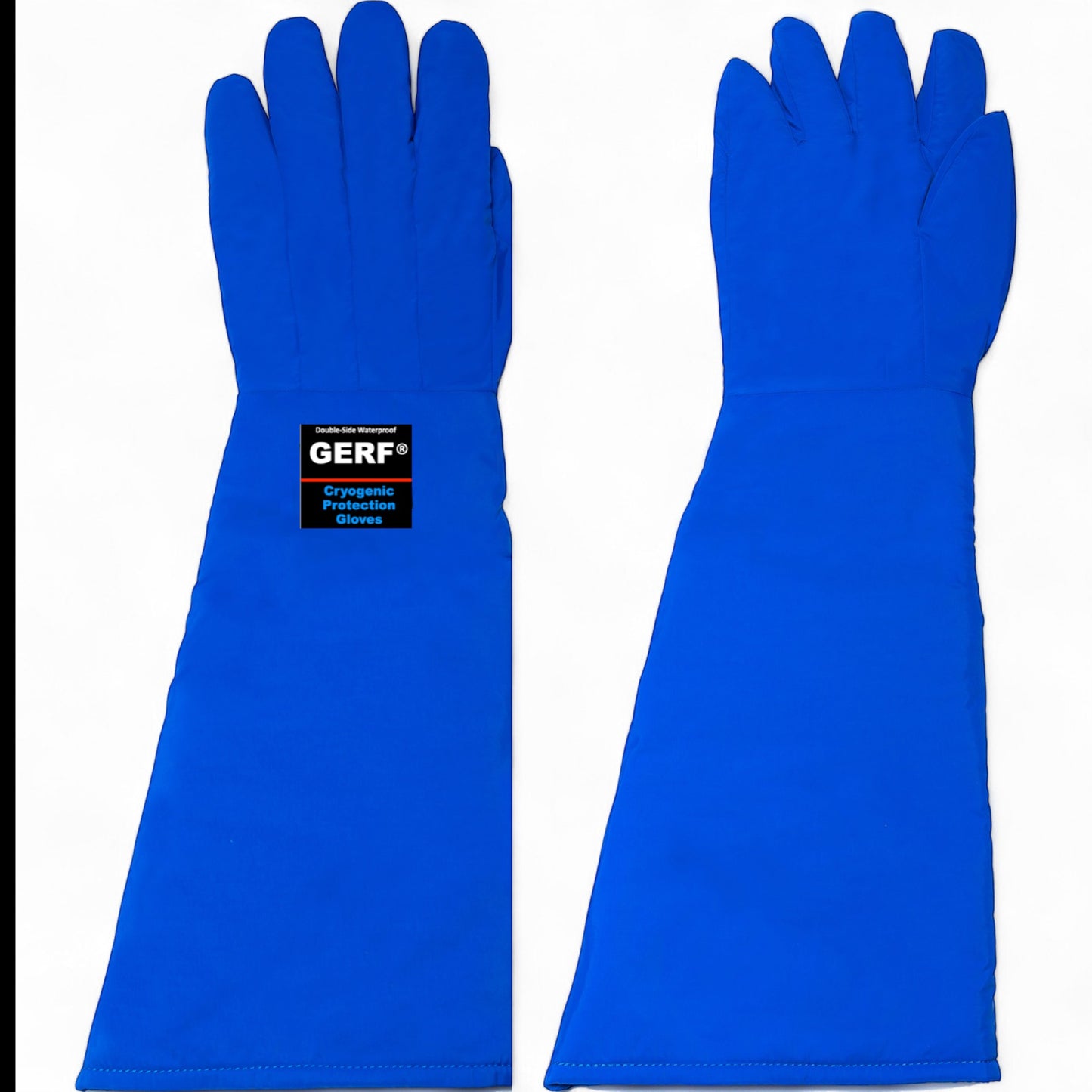 GERF® Certified Cryogenic Gloves, azules, impermeables, de doble cara, para protección contra temperaturas ultra bajas de hasta -196°C.