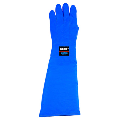 GERF® Certified Cryogenic Gloves azules de doble protección impermeable, longitud hasta el hombro, para temperaturas de hasta -196°C.