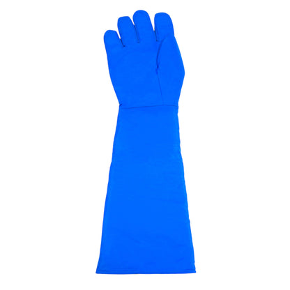 GERF® Certified Cryogenic Gloves, guantes largos de nailon azul para protección contra el frío extremo, hasta -196°C.