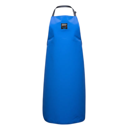 GERF® Delantal criogénico azul de doble cara impermeable, protección para el cuerpo hasta -196°C, con forro interior gris.