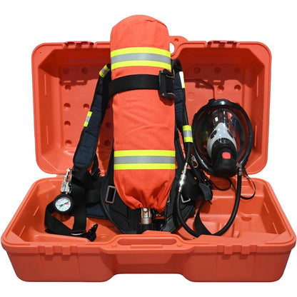 Equipo de respiración autónomo GERF SAFETY de 6.8L con cilindro de fibra de carbono en estuche protector naranja