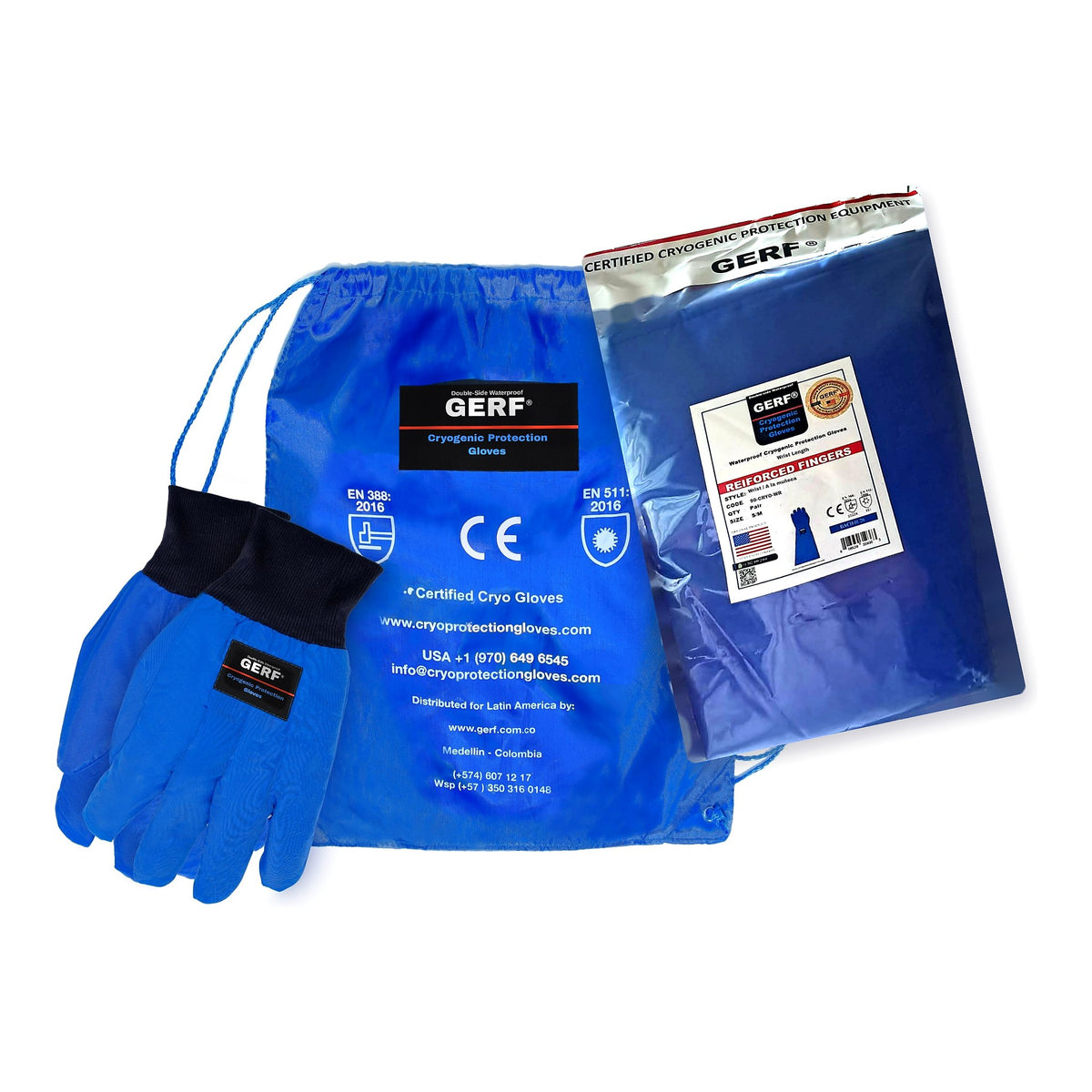 Double Waterproof Wrist-Length Cryogenic Gloves.
